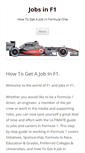 Mobile Screenshot of jobsinf1.com